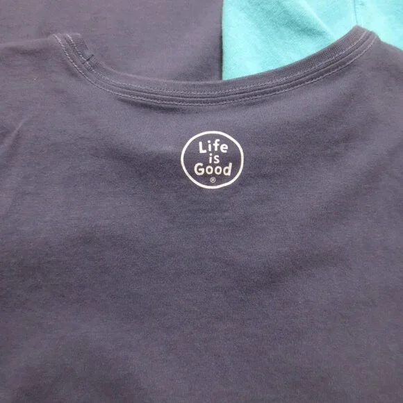 Life Is Good Women's Long Sleeve Tees - Navy and Blue - Picture 10 of 11